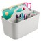 mDesign Plastic Storage Caddy Tote for Desktop Office Supplies, Small